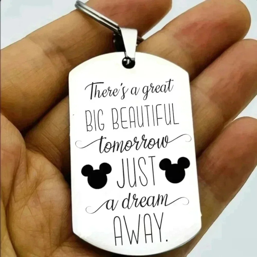 Just dream away inspiration quote Keychain